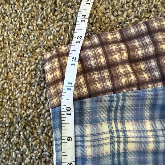 Urban Outfitters Blue and Brown Plaid A-Line Skirt - Picture 3 of 6